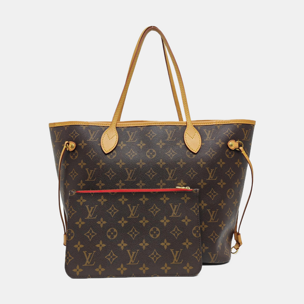 NEVERFULL MM Monogram Coated Canvas Brown