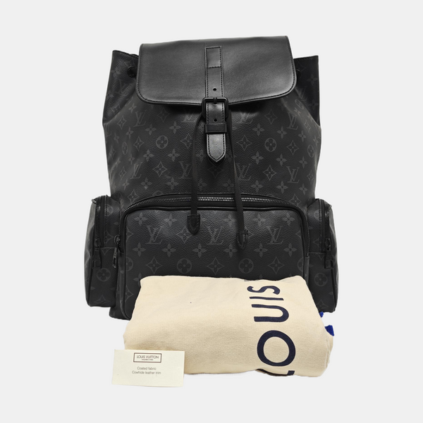 TRIO Monogram Coated Canvas Black