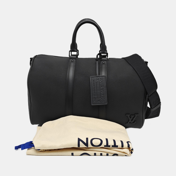 KEEPALL 40 Calfskin Black