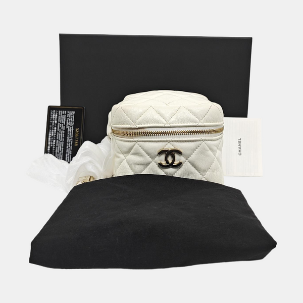 Quilted Lambskin White