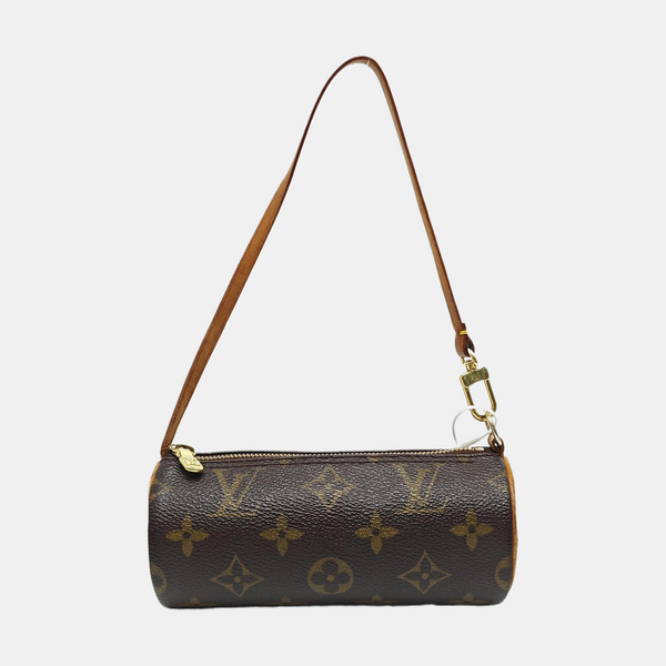 PAPILLON Mini Monogram Coated Canvas Brown