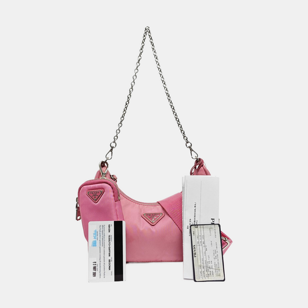 Authenticated pre-owned Re-Edition2005 Nylon Pink - Shoulder Bag at Looply
