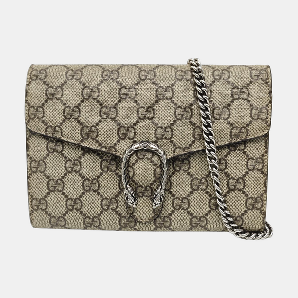 Dionysus Mini Monogram Coated Canvas Beige