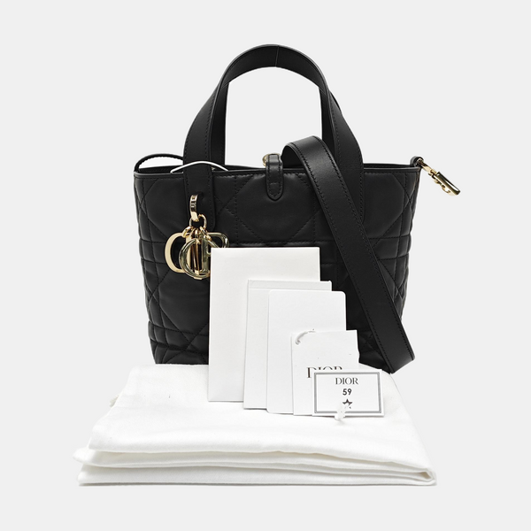 Toujours Small Cannage Calfskin Black