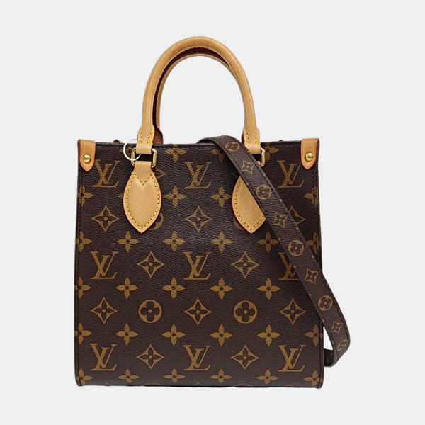 SAC PLAT BB Monogram Coated Canvas Brown