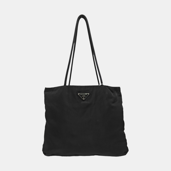 Nylon Top Handle Bag Black