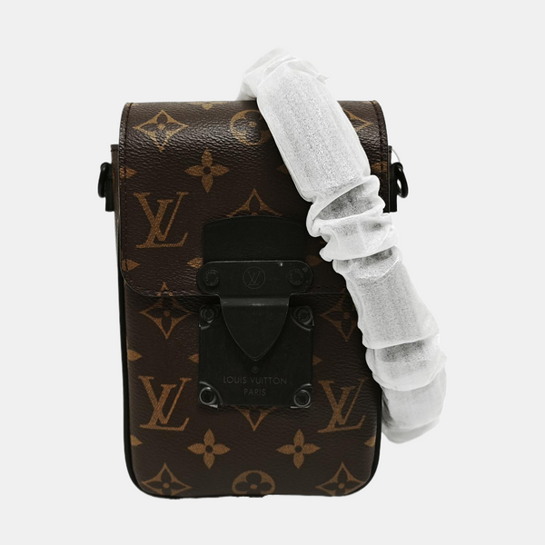 S LOCK Mini Monogram Coated Canvas Brown