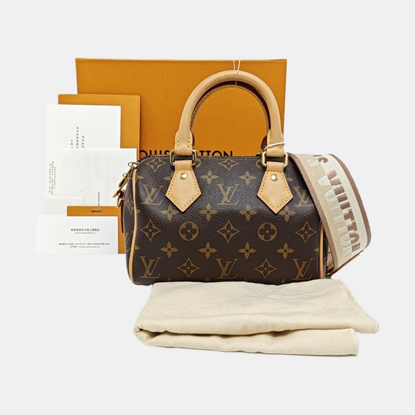SPEEDY 20 Monogram Coated Canvas Brown