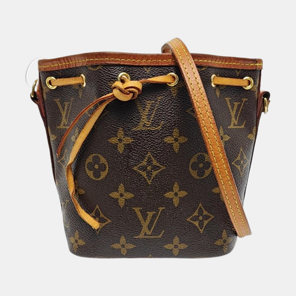 NÉONOÉ Nano Monogram Coated Canvas Brown