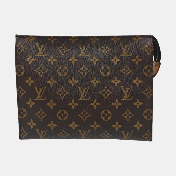 TOILET POCKET 26 Monogram Coated Canvas Brown