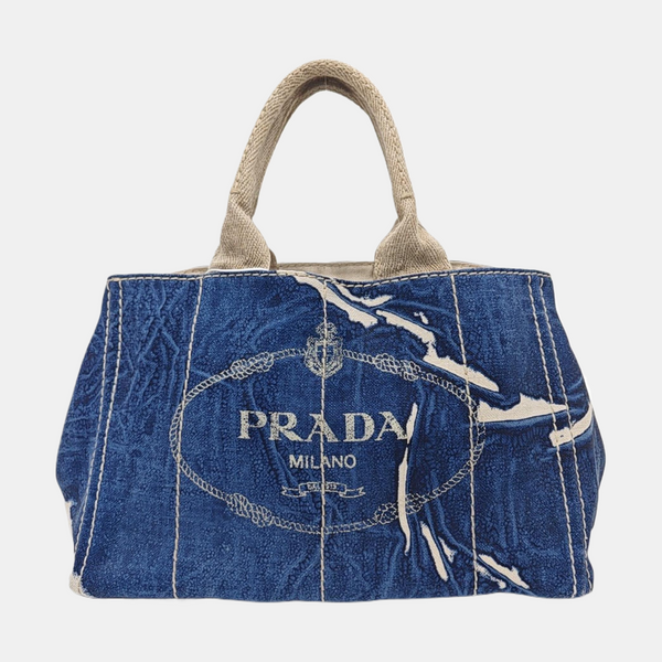 Denim Quilted Canvas Blue
