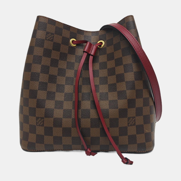 NÉONOÉ MM Damier Ebene Coated Canvas Brown