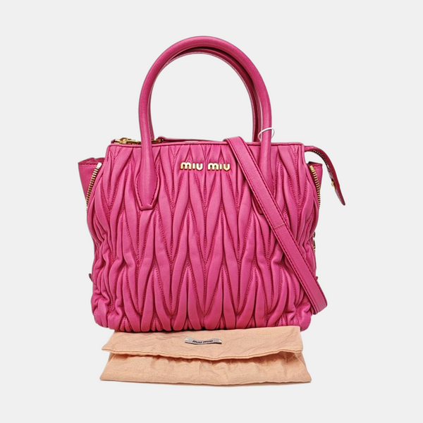 Avenue Quilted Lambskin Red