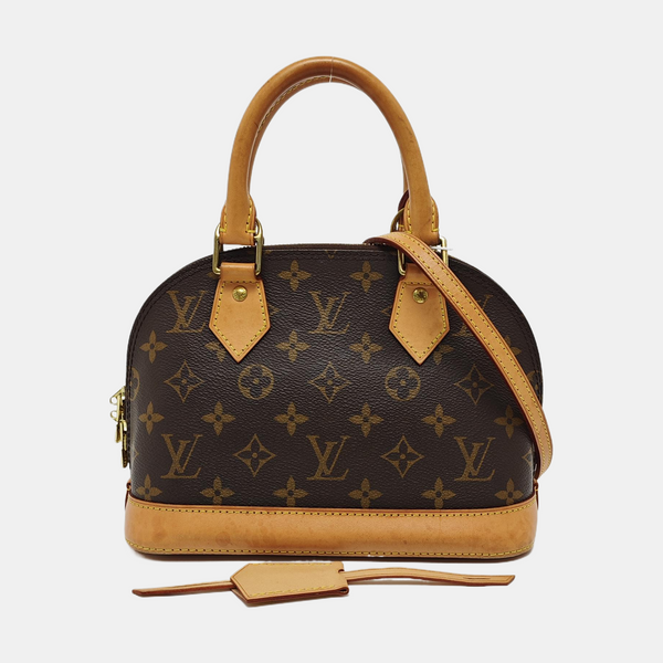 ALMA BB Monogram Coated Canvas Brown