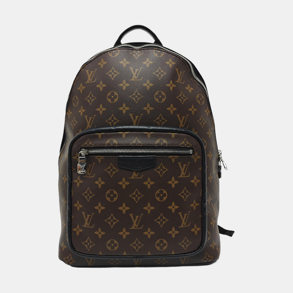 JOSH Monogram Coated Canvas Brown