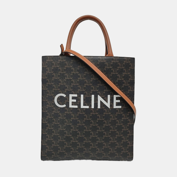CABAS CELINE Small Coated Canvas Brown