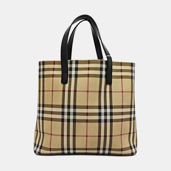 Coated Canvas Tote Bag Beige