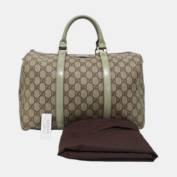 Joy Medium Monogram Coated Canvas Beige