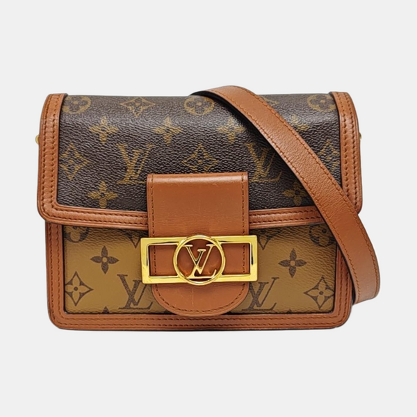 DAUPHINE Mini Monogram Coated Canvas Brown