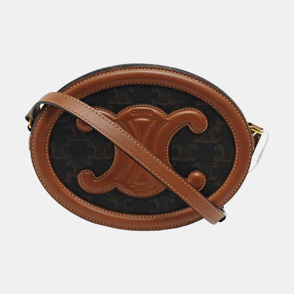 TRIOMPHE Small Coated Canvas Black