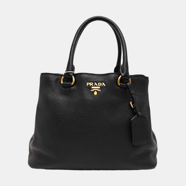 Calfskin Top Handle Bag Black
