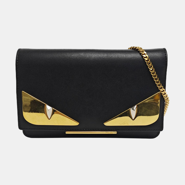 Authenticated pre-owned Monster Calfskin Black - Shoulder Bag at Looply