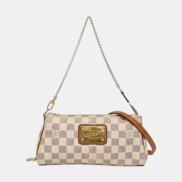 EVA Damier Azur Coated Canvas White