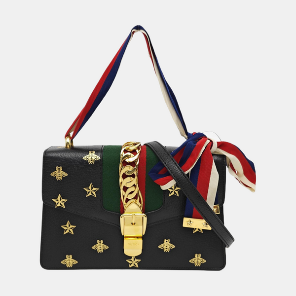 Sylvie Small Calfskin Black