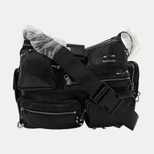 Lambskin Shoulder Bag Black