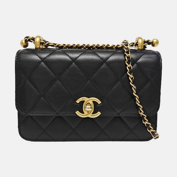 TRENDY CC Quilted Lambskin Black