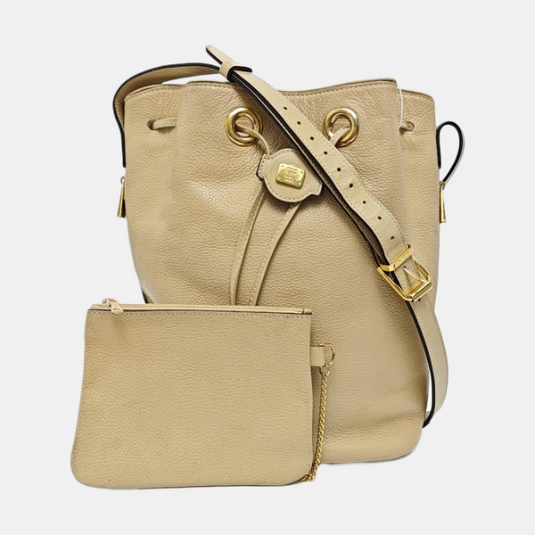 Calfskin Shoulder Bag Beige