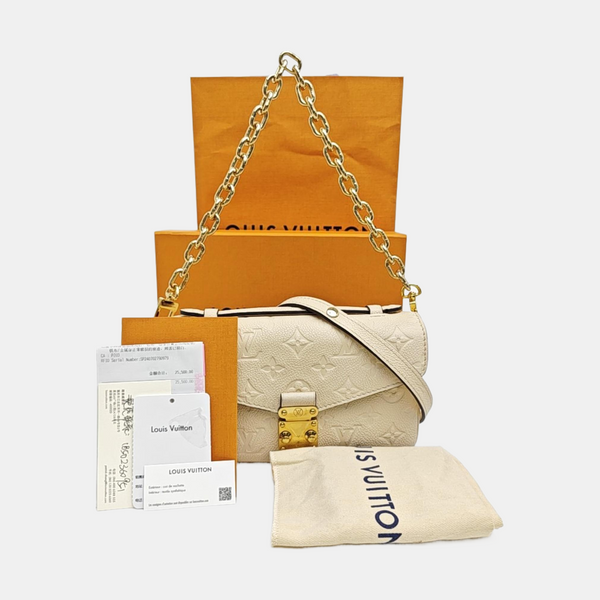 MÉTIS EAST WEST Monogram Calfskin Beige