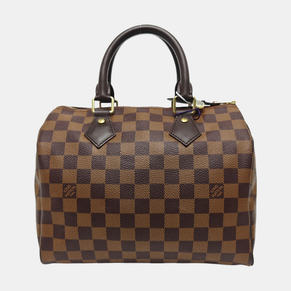 SPEEDY 25 Damier Ebene Coated Canvas Brown