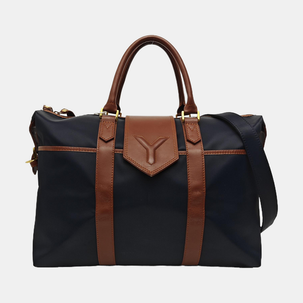 Fabric Top Handle Bag Blue