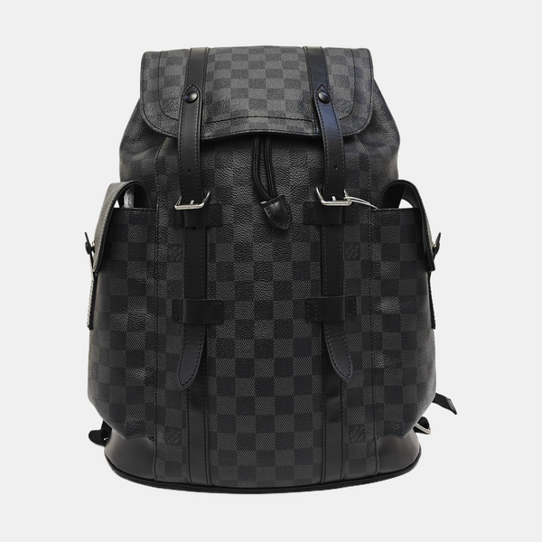 CHRISTOPHER MM Damier Graphite Coated Canvas Gray
