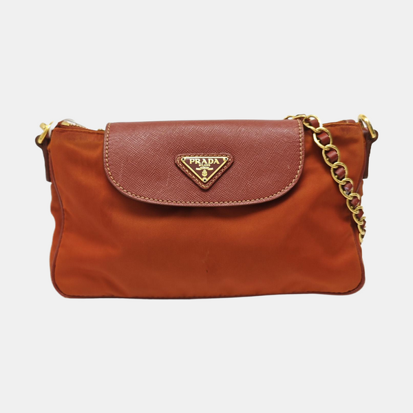 Nylon Shoulder Bag Orange