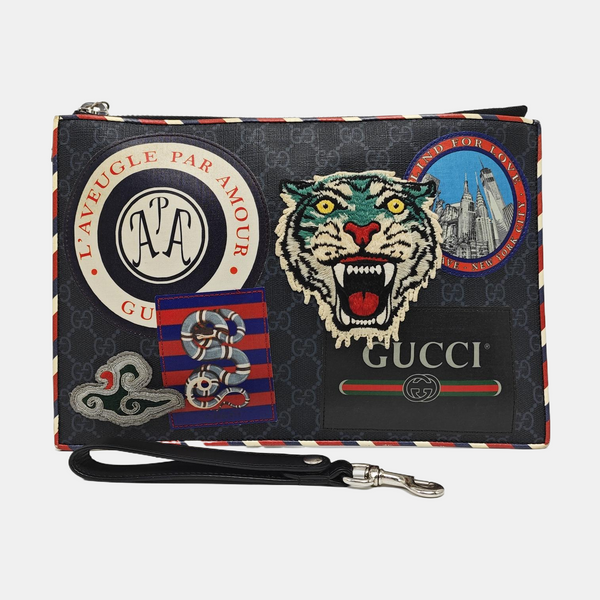 Courrier Monogram Coated Canvas Black