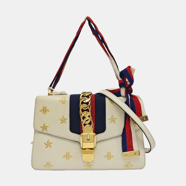 Sylvie Small Calfskin White