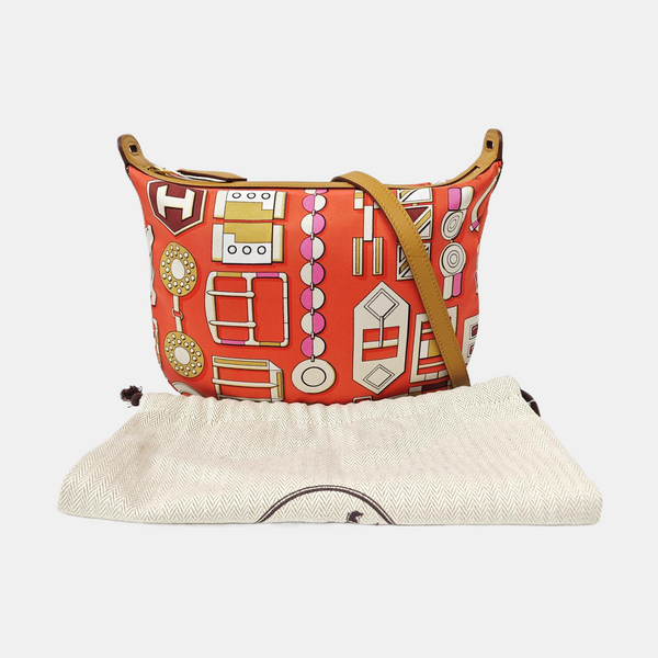 Silk Satin Shoulder Bag Red