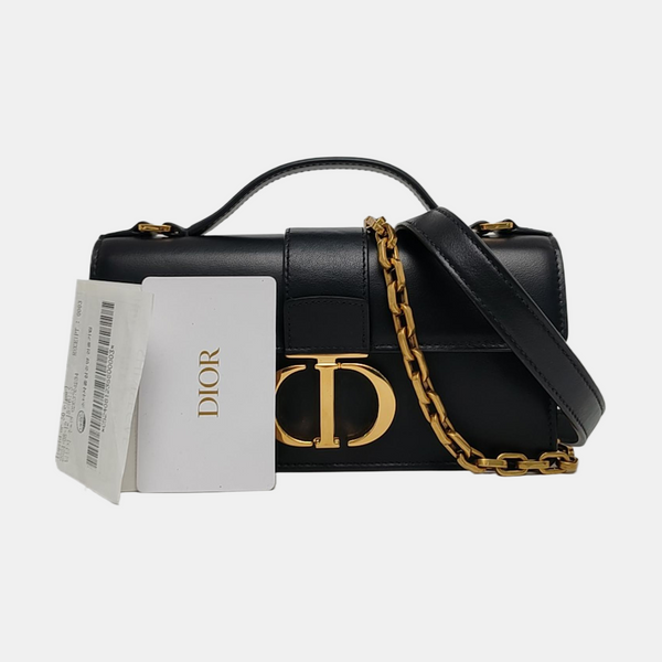 30 Montaigne Mini Calfskin Black