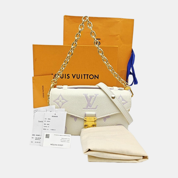 MÉTIS EAST WEST Monogram Calfskin White