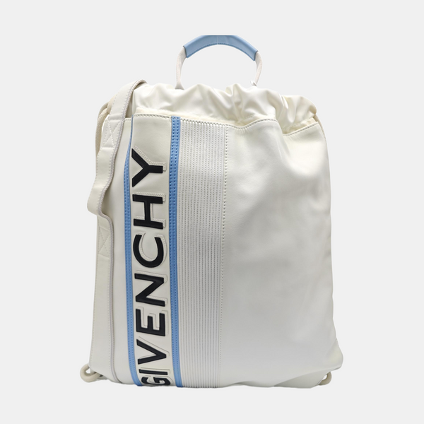 Leather Backpack White