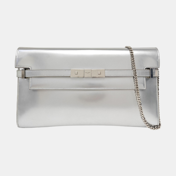 MANHATTAN Medium Calfskin Silver