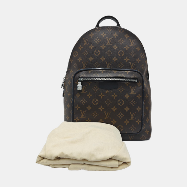 JOSH Monogram Coated Canvas Brown
