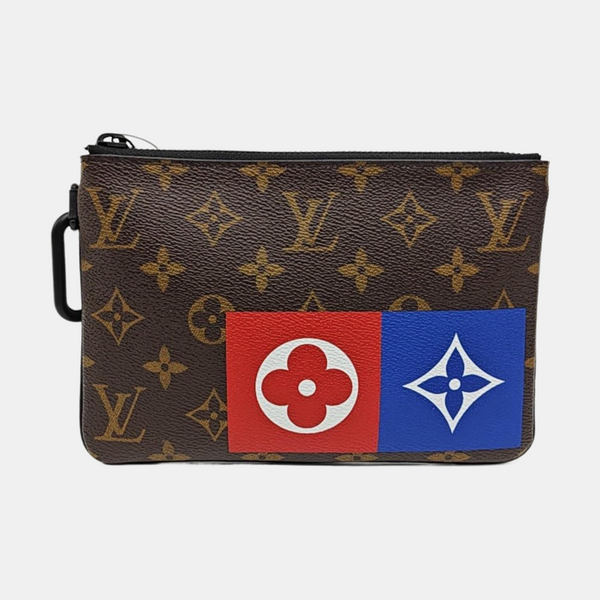 POCHETTE CHAINE MM Monogram Coated Canvas Brown Wallet