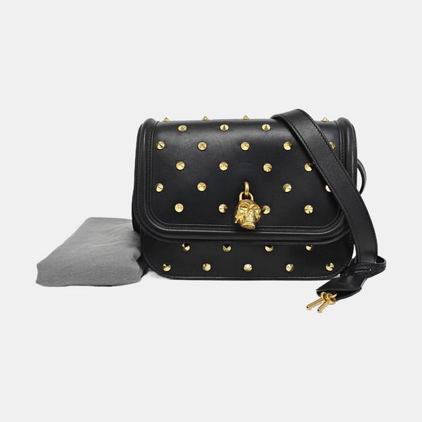 Calfskin Shoulder Bag Black