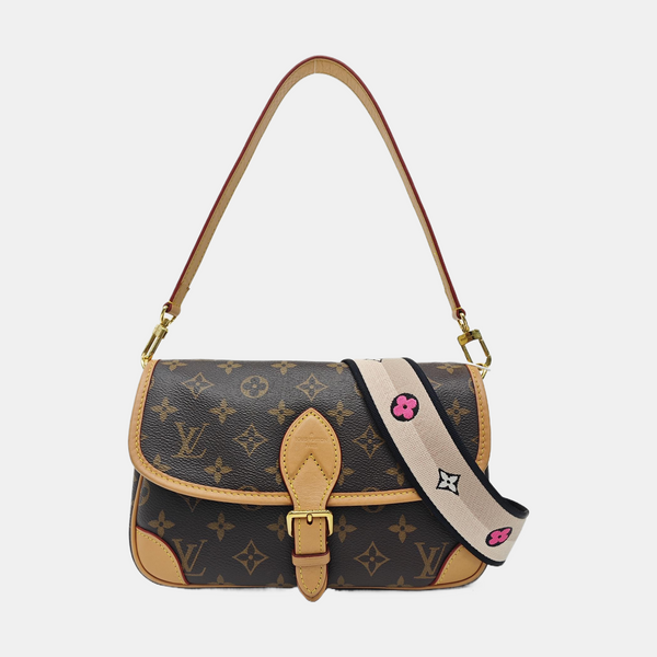 DIANE Monogram Coated Canvas Brown