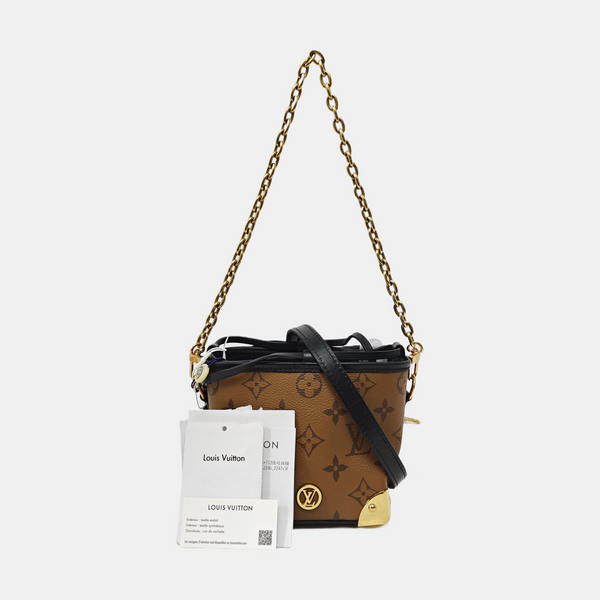 NOÉ PURSE LV CHARMS Monogram Coated Canvas Brown