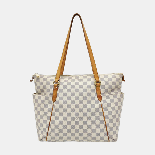 TOTALLY MM Damier Azur Coated Canvas White