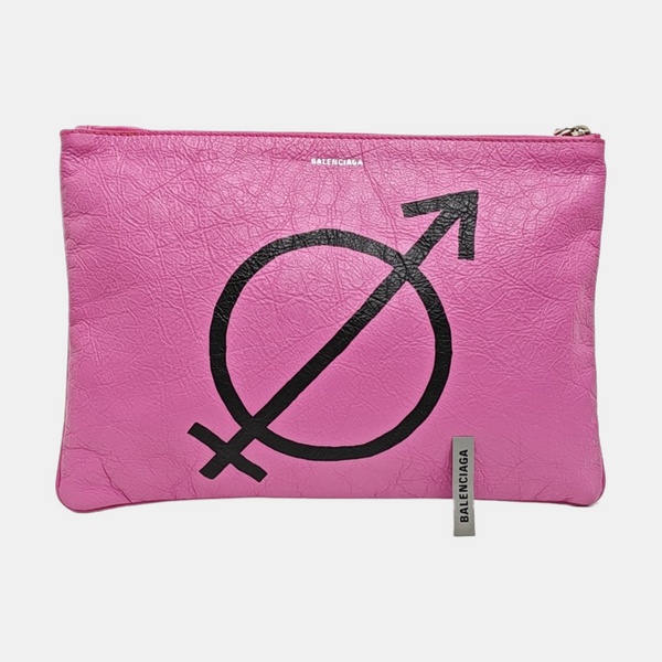 Calfskin Clutch Pink